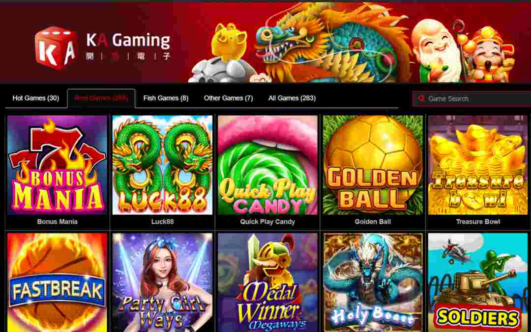 Slot game đa sắc màu 