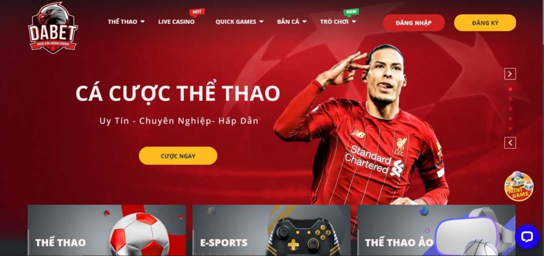 Cược thể thao là mảng game nổi bật của nhà cái